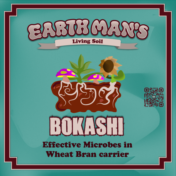 BOKASHI , effective microbes in wheat bran carrier 2 quart container free shipping