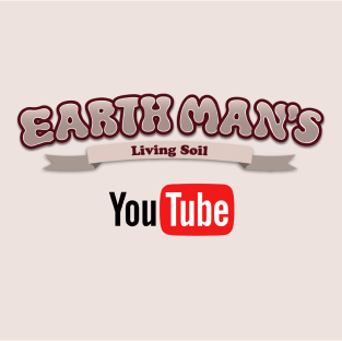 This is a picture of the earth man's living soil logo above the YouTube logo. This is a picture that you click to get to the Earth man's living soil official YouTube.